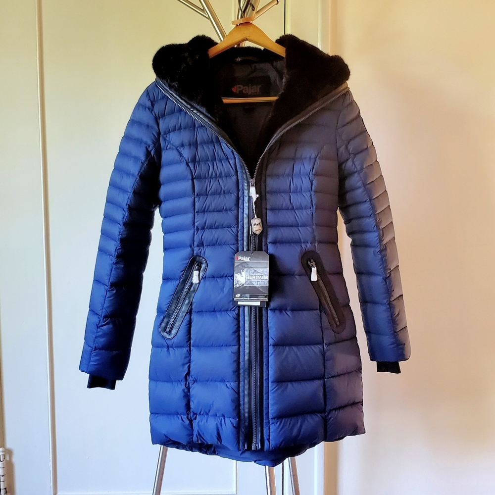 NWT Pajar Coat Navy Blue Cece Down Puffer Jacket
